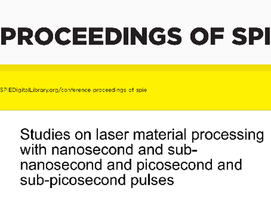 Studies on Laser Material Processing with Nanosecond and Subnanosecond and Picosecond and Sub-picosecond Pulses